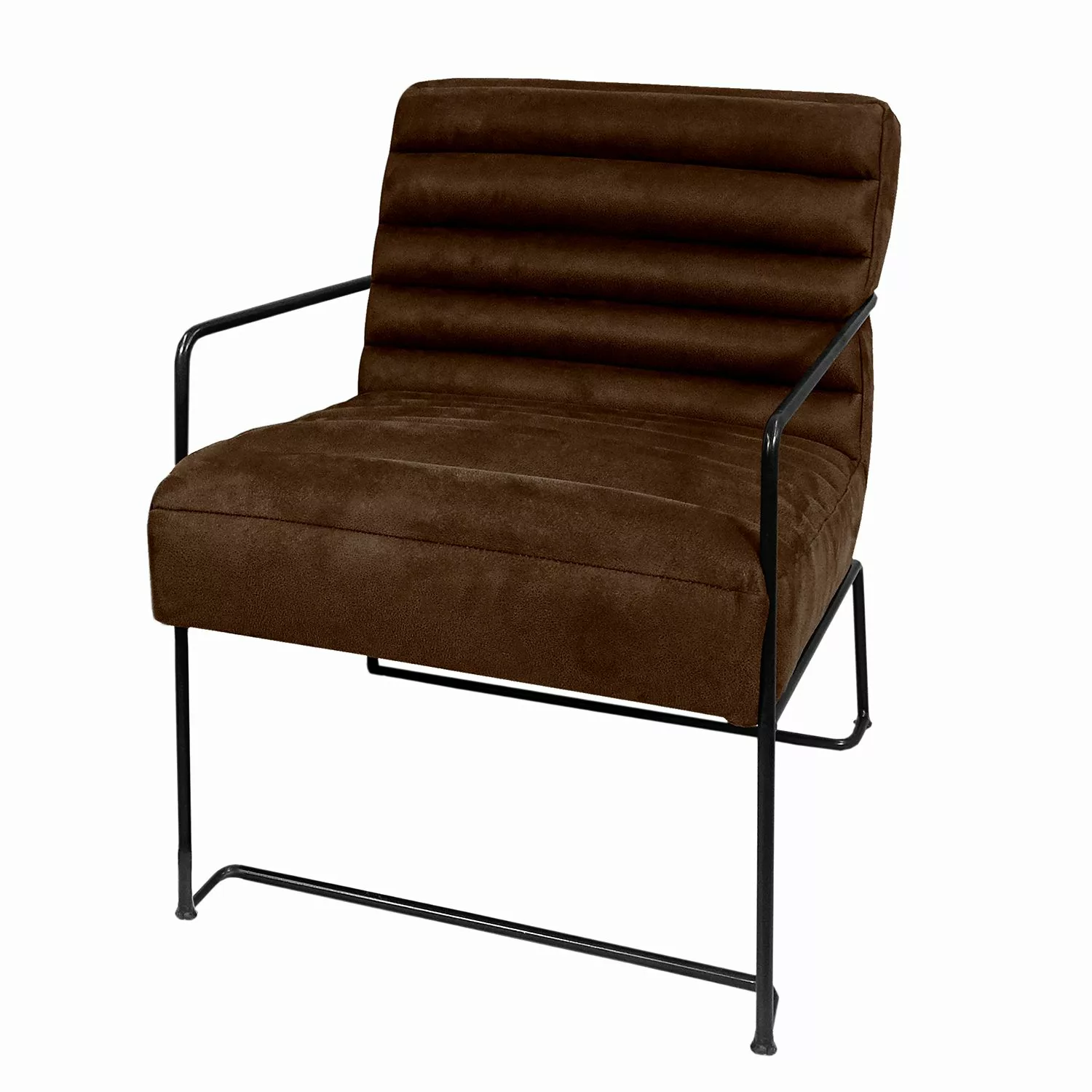 home24 ars manufacti Sessel Voda II Braun Strukturstoff 63x81x78 cm (BxHxT) günstig online kaufen