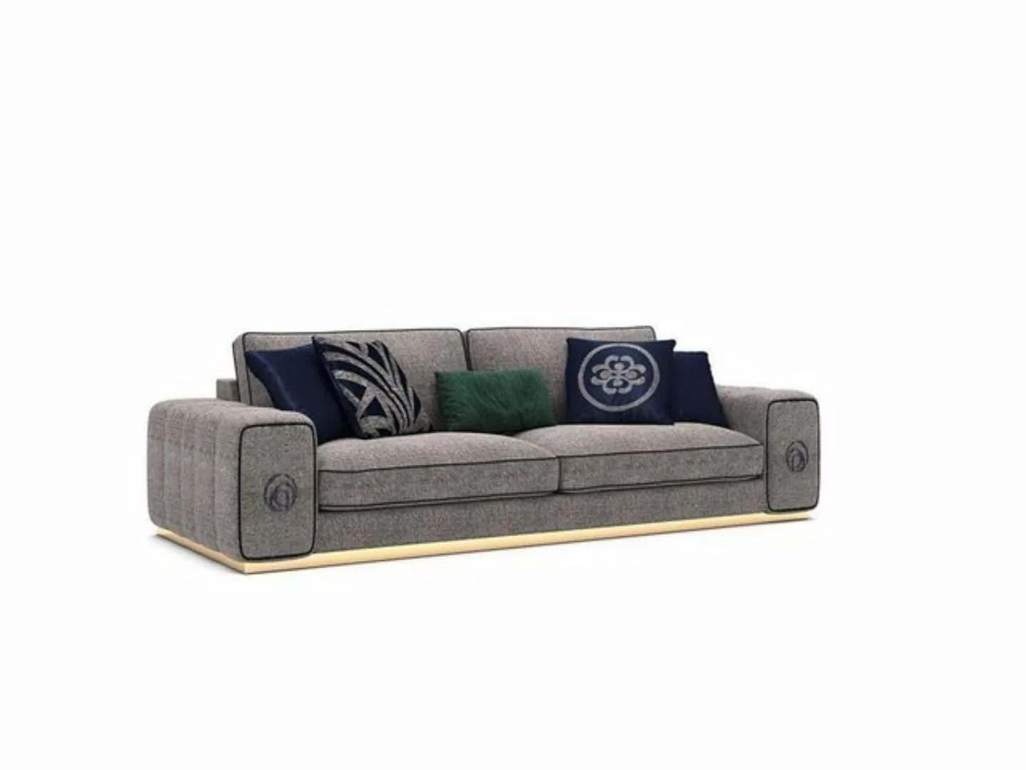 JVmoebel Sofa Modern Grau Sofa Luxus Möbel Wohnzimmer Einrichtung Polstermö günstig online kaufen