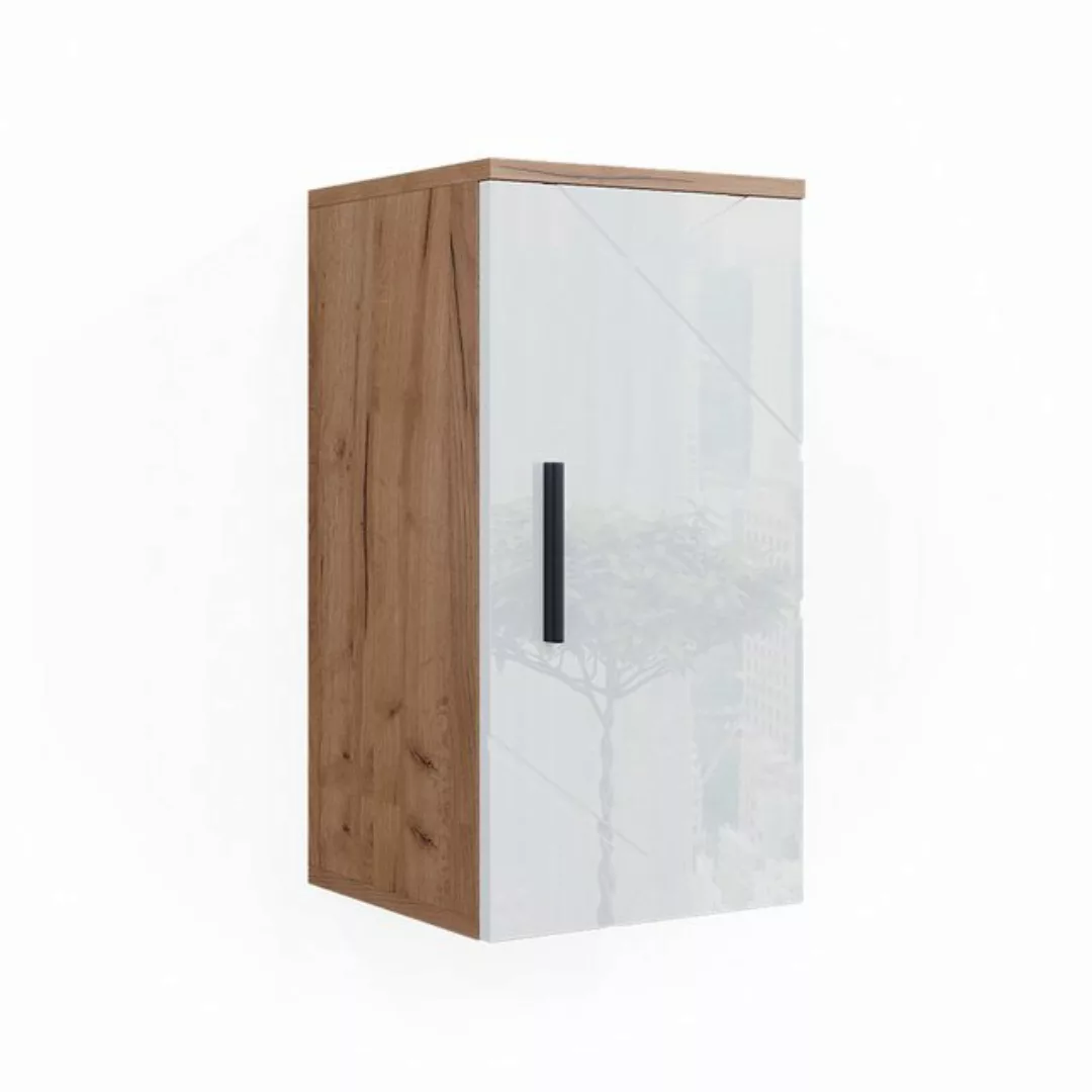 Vicco Hängeschrank Irma, Eiche/Weiß Hochglanz, 30 x 59 cm mit Regal günstig online kaufen