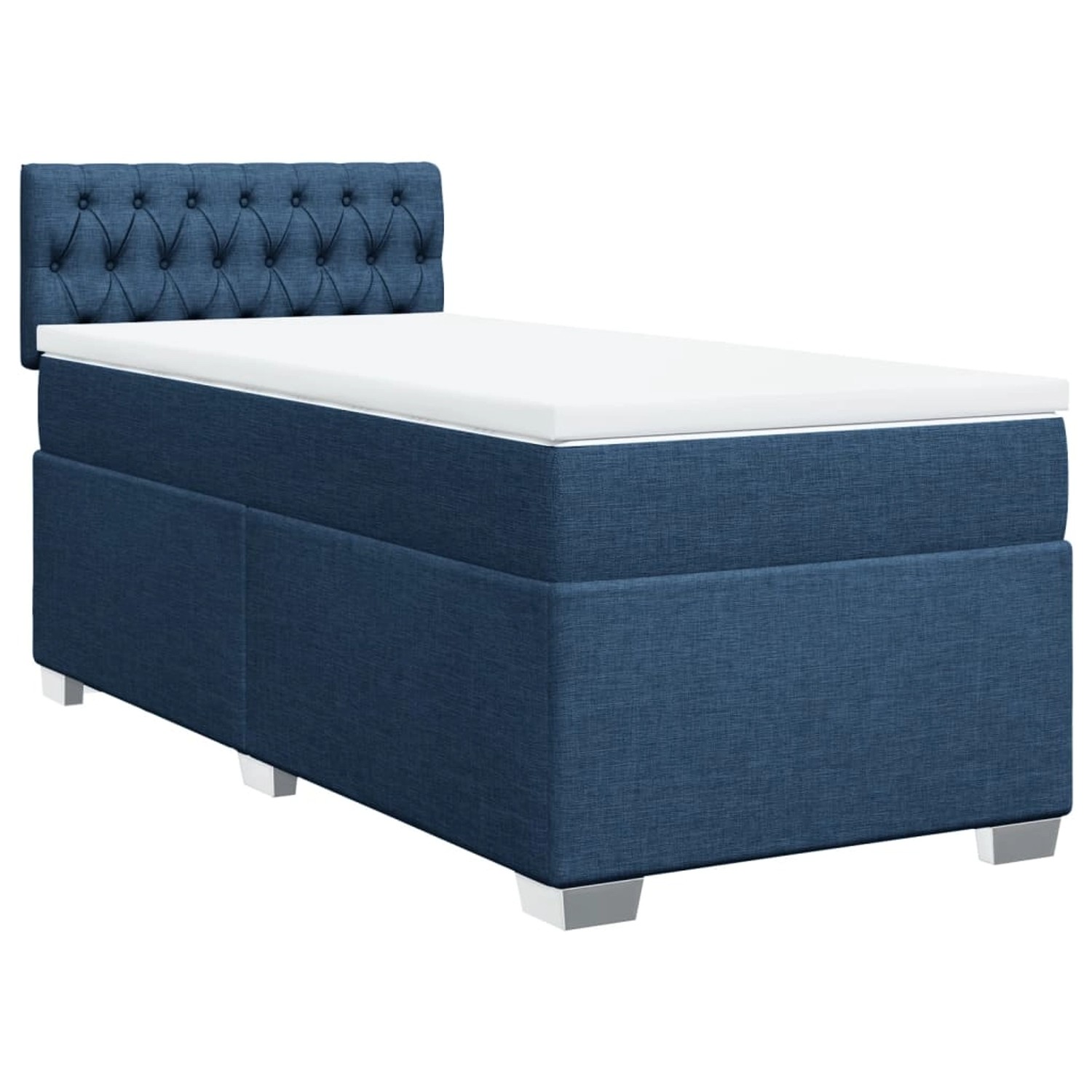 vidaXL Boxspringbett mit Matratze Blau 80x200 cm Stoff2101680 günstig online kaufen