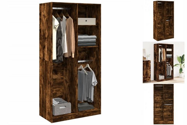 vidaXL Kleiderschrank Kleiderschrank Räuchereiche 100x50x200 cm Holzwerksto günstig online kaufen