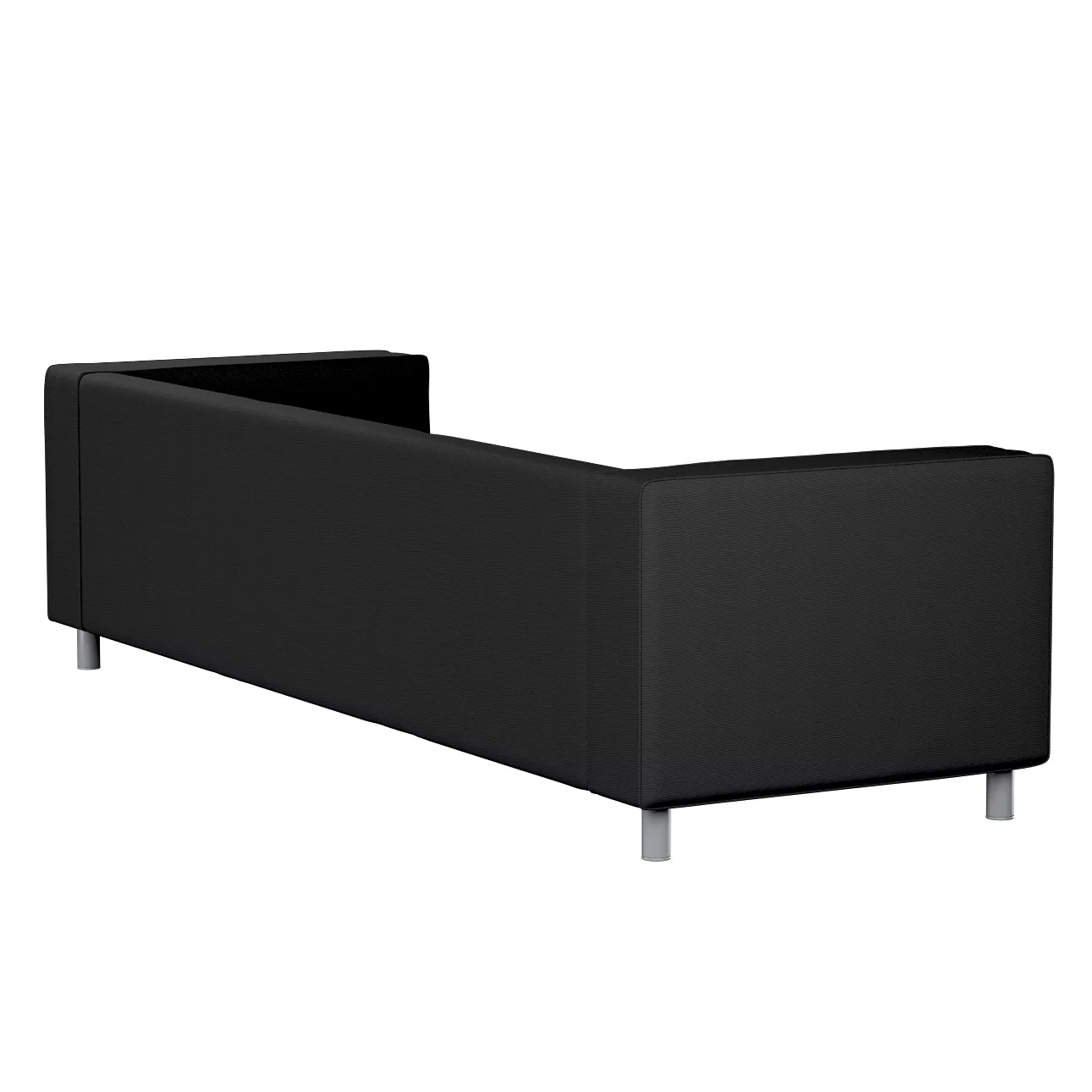 Bezug für Klippan 4-Sitzer Sofa, schwarz, Bezug für Klippan 4-Sitzer, Etna günstig online kaufen