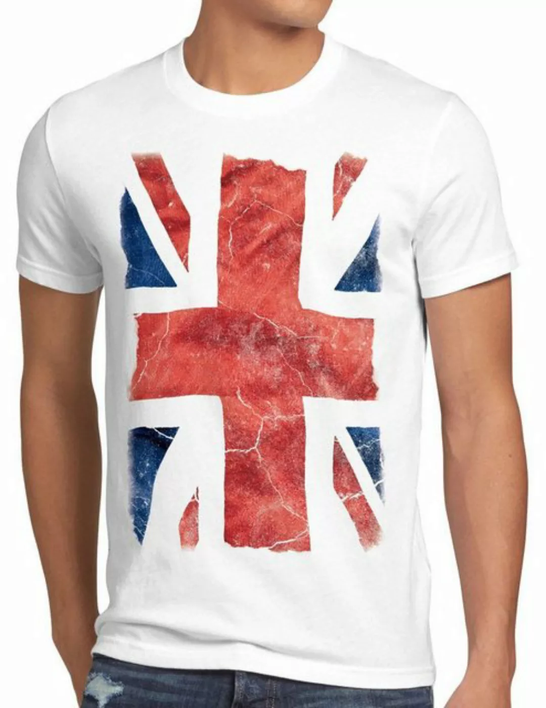 Print-Shirt Herren T-Shirt Union Jack großbritannien england london flagge günstig online kaufen