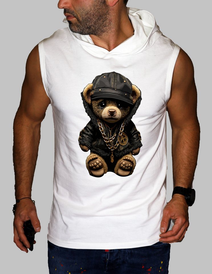 RMK Tanktop Herren Tanktop Muskelshirt Gym Ärmellos Shirt mit Teddybär Druc günstig online kaufen