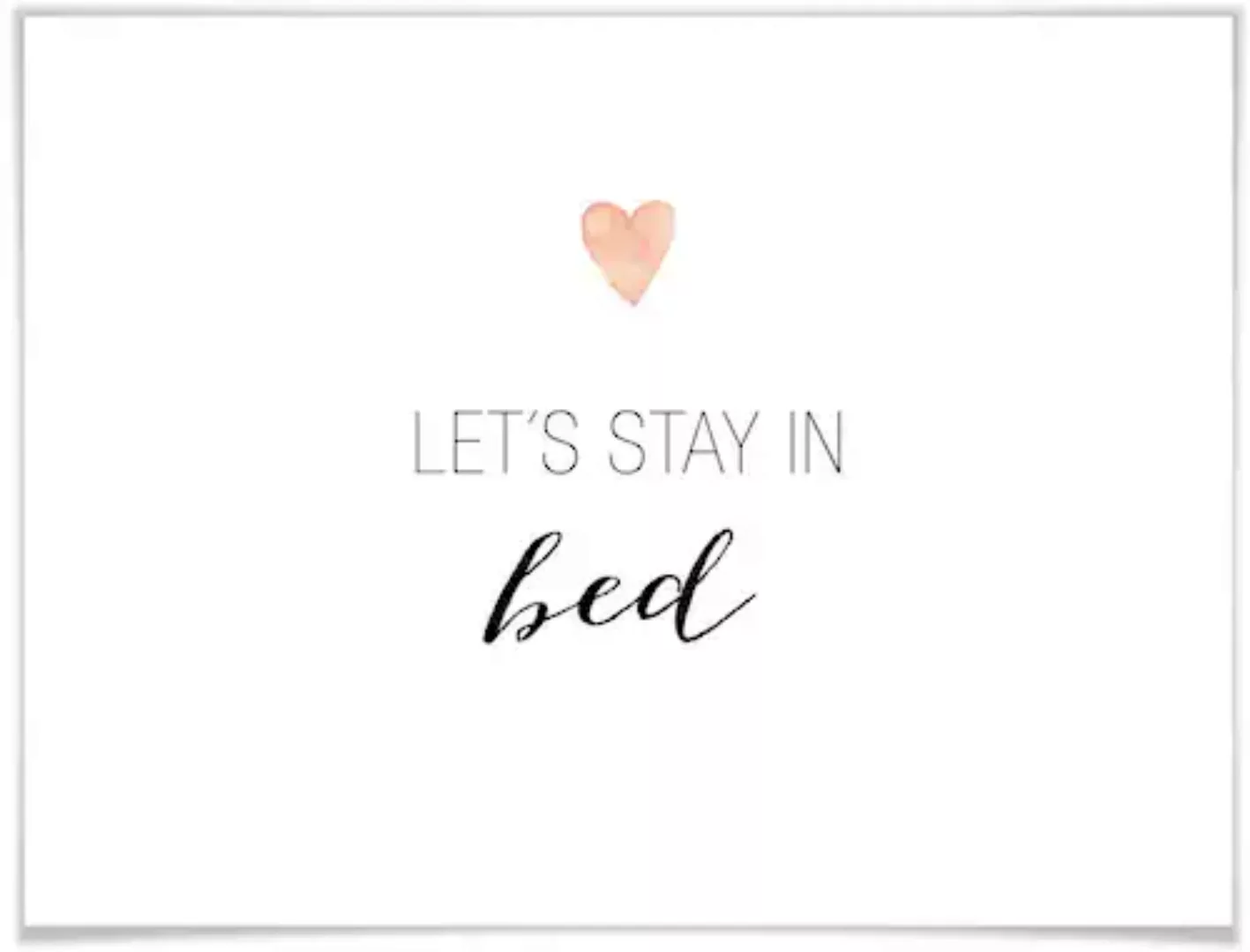 Wall-Art Poster »Let's stay in bed«, Schriftzug, (1 St.) günstig online kaufen