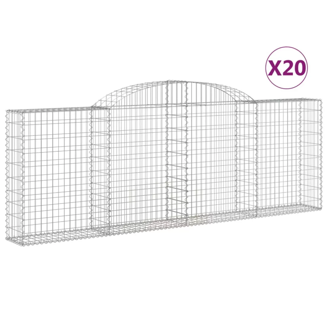 Vidaxl Gabionen Mit Hochbogen 20 Stk 300x30x100/120cm Verzinktes Eisen günstig online kaufen