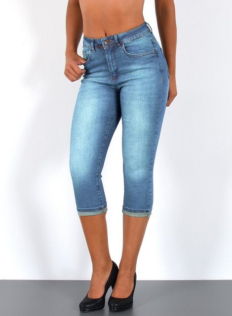 ESRA Caprijeans J740 High Waist Capri Jeans Damen, bis Übergröße / Plussize günstig online kaufen
