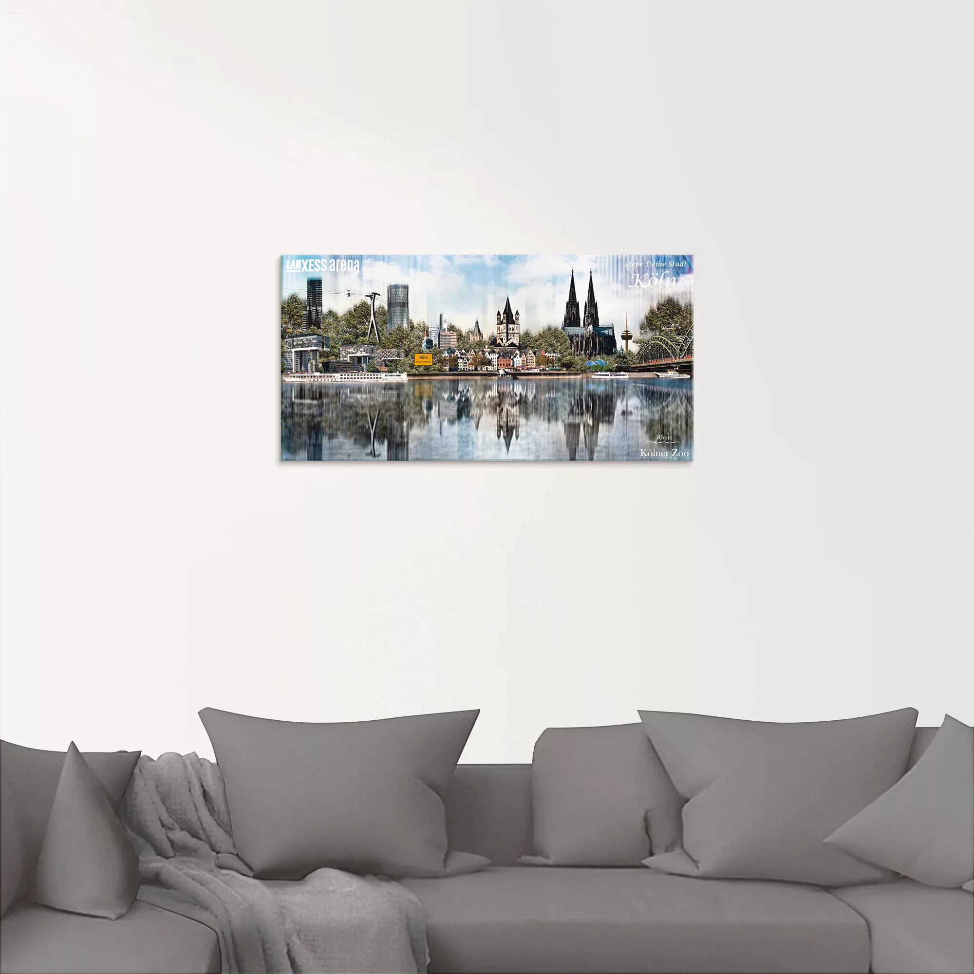 Artland Glasbild »Köln Skyline Abstrakte Collage 20«, Deutschland, (1 St.), günstig online kaufen