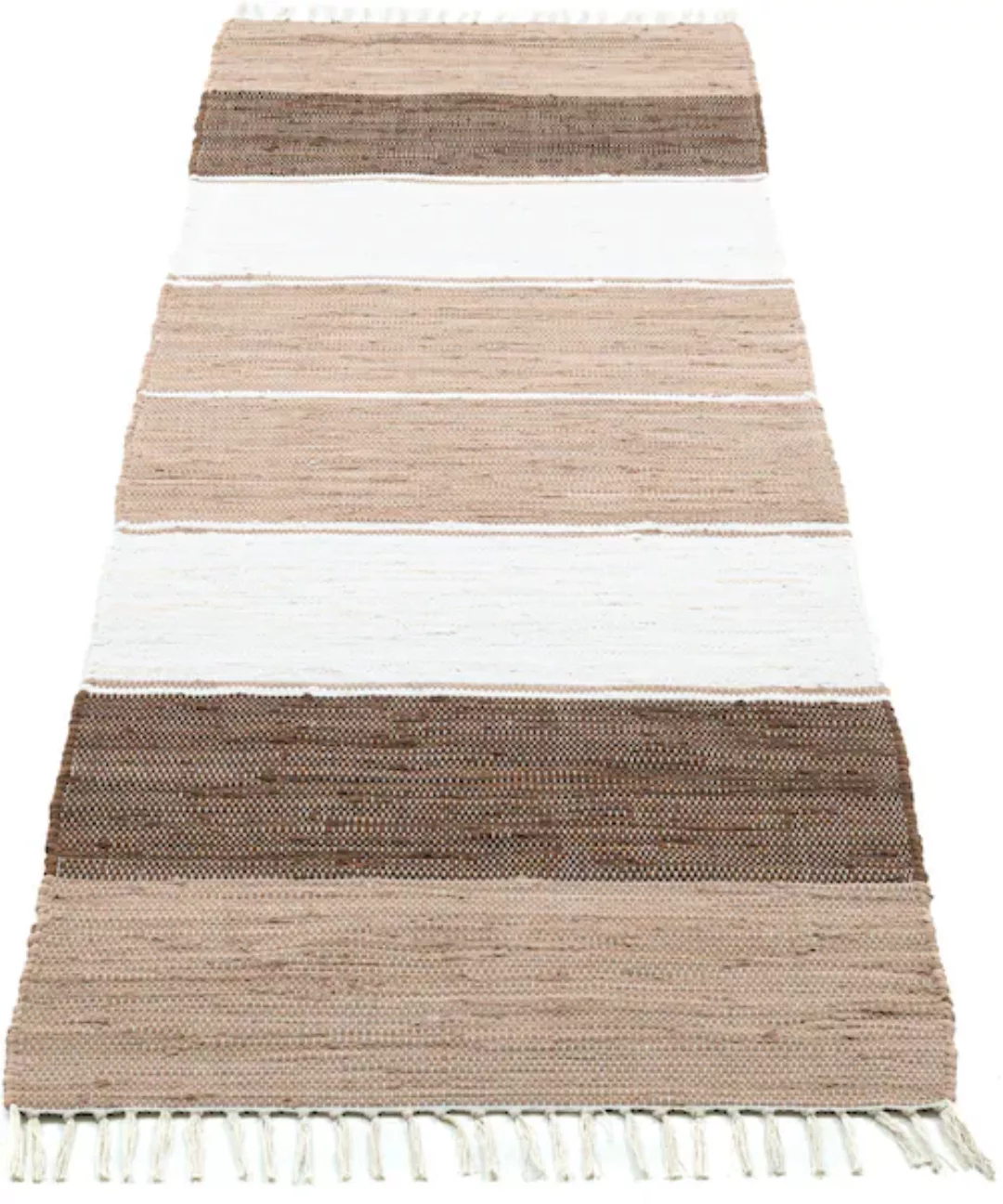 THEKO Teppich »Stripe Cotton«, rechteckig, Flachgewebe, gestreift, reine Ba günstig online kaufen