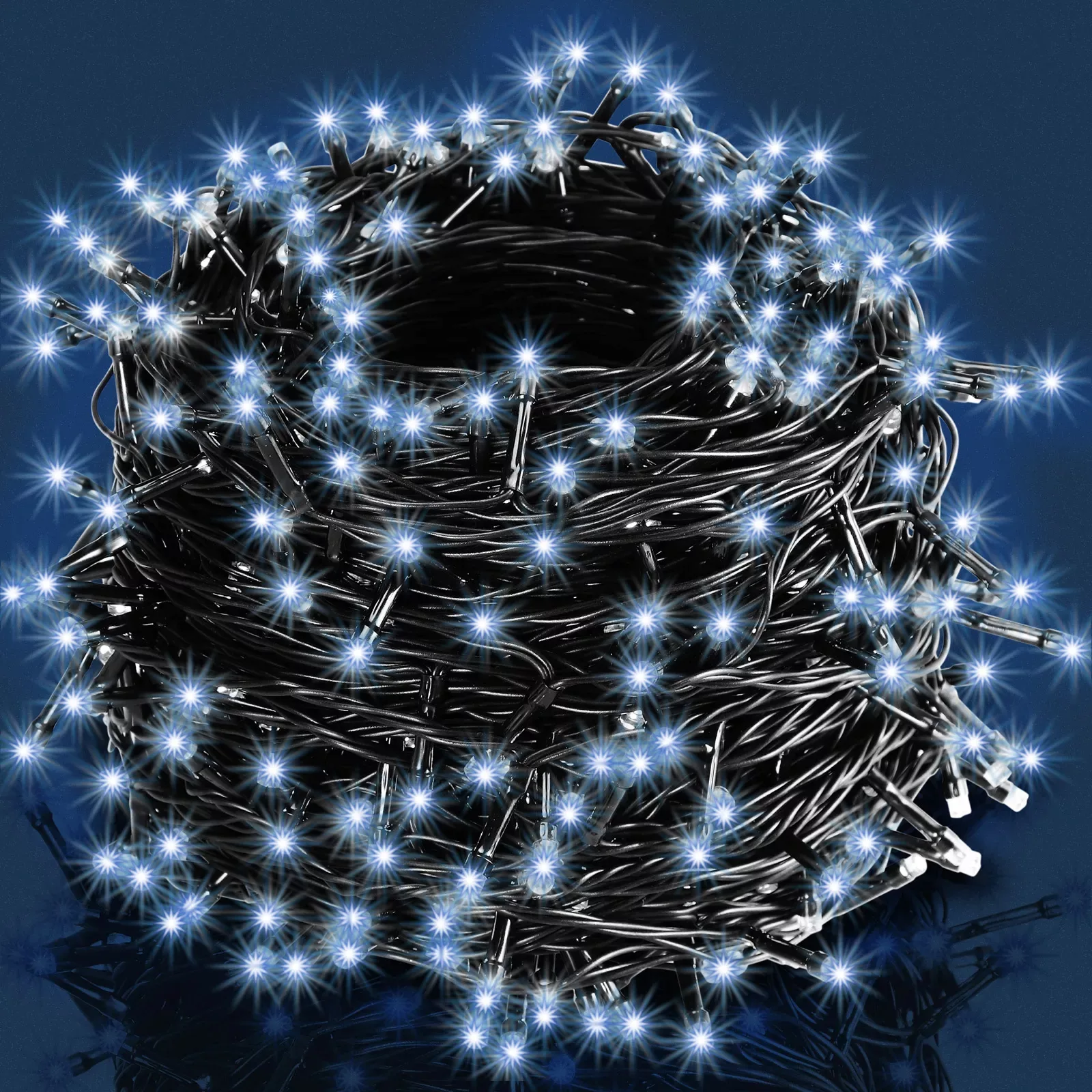 Lichterkette Weihnachten Blau 6m Timer günstig online kaufen