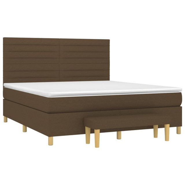 vidaXL Boxspringbett Boxspringbett mit Matratze und Fusshocker Stoff (180 x günstig online kaufen