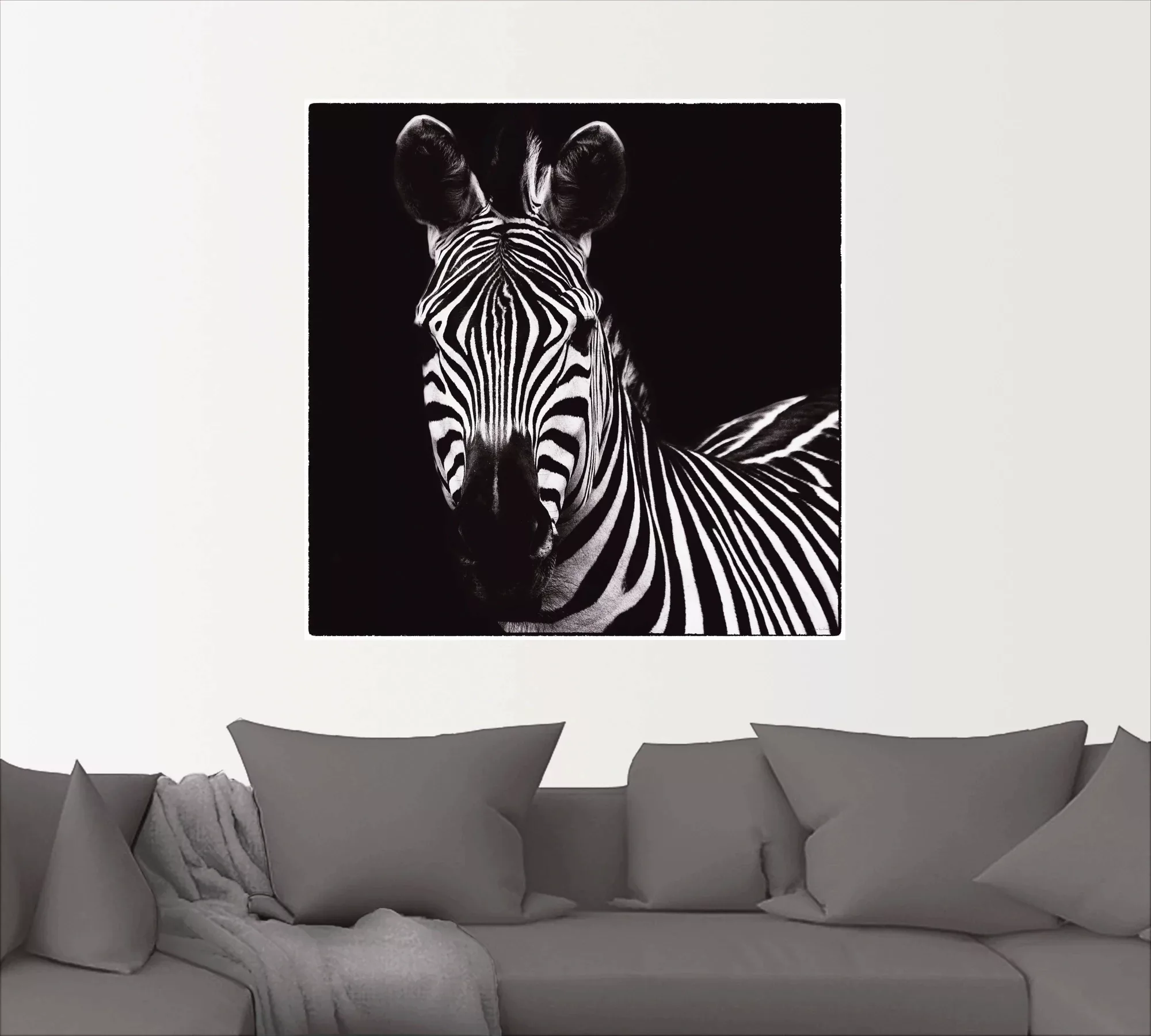Artland Wandbild "Zebra II", Wildtiere, (1 St.), als Leinwandbild, Wandaufk günstig online kaufen