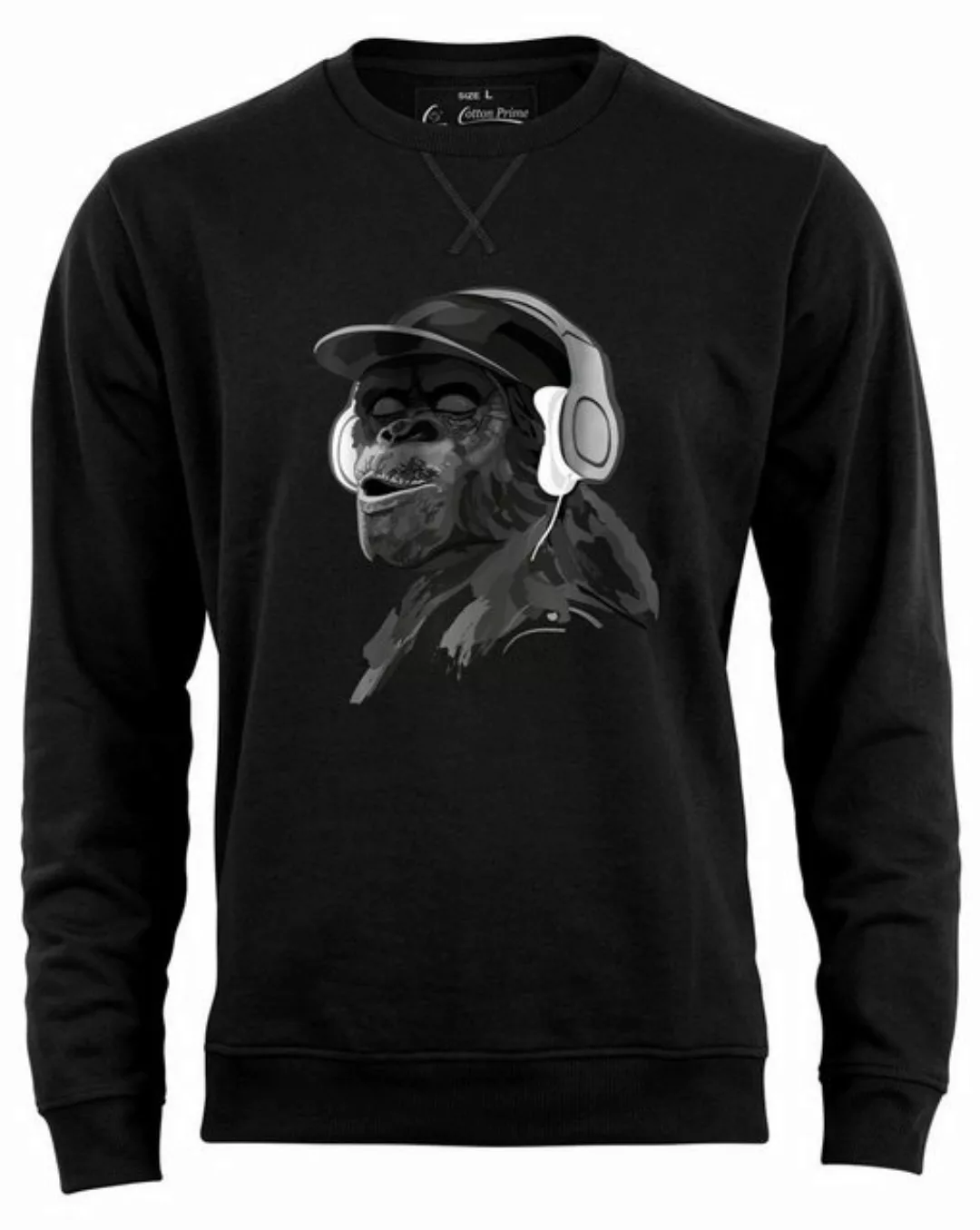 Cotton Prime® Hoodie Monkey mit DJ-Kopfhörer mit weichem Innenfleece günstig online kaufen