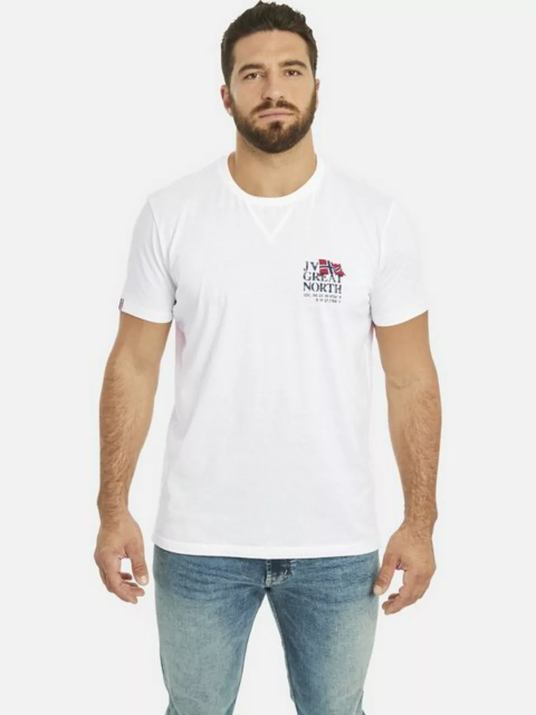 Jan Vanderstorm T-Shirt ADEKE in zwei Farbvarianten günstig online kaufen