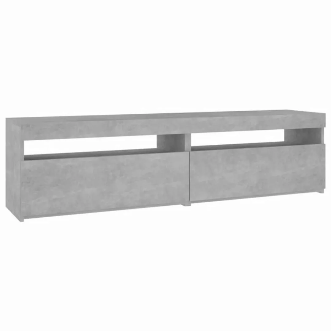 vidaXL TV-Schrank TV-Schränke 2 Stk mit LED Leuchten Betongrau 75x35x40 cm günstig online kaufen