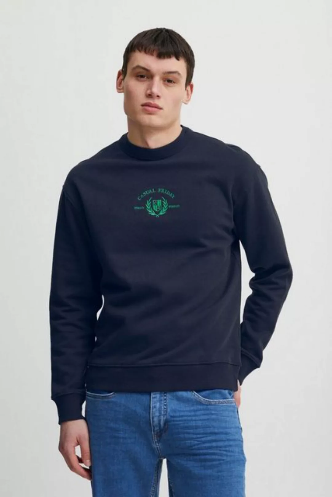 Casual Friday Sweatshirt CFSage relaxed sweat w. embroidery - 20504729 günstig online kaufen