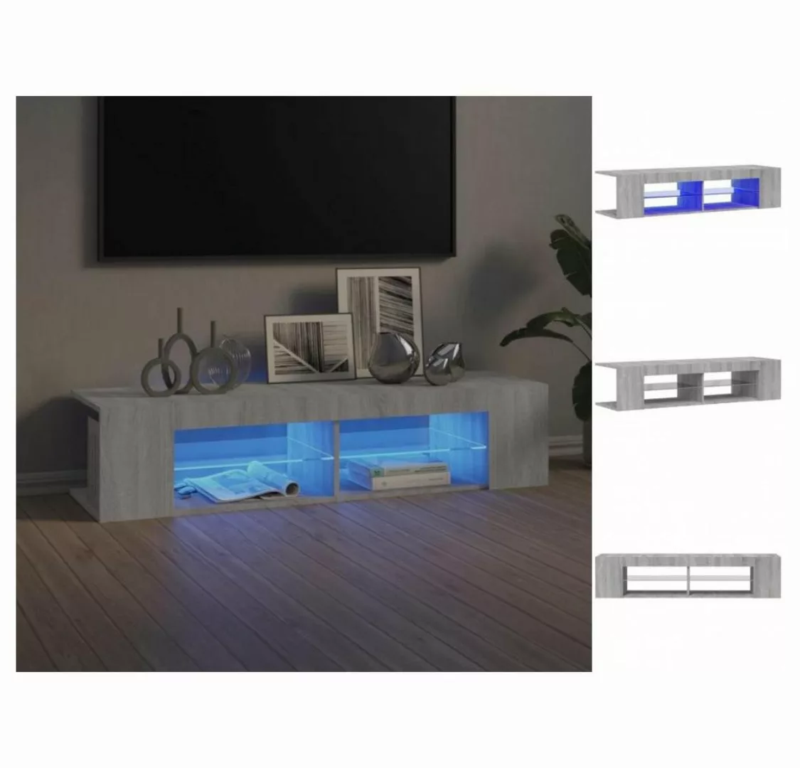 vidaXL TV-Schrank TV-Schrank mit LED-Leuchten Grau Sonoma 135x39x30 cm günstig online kaufen