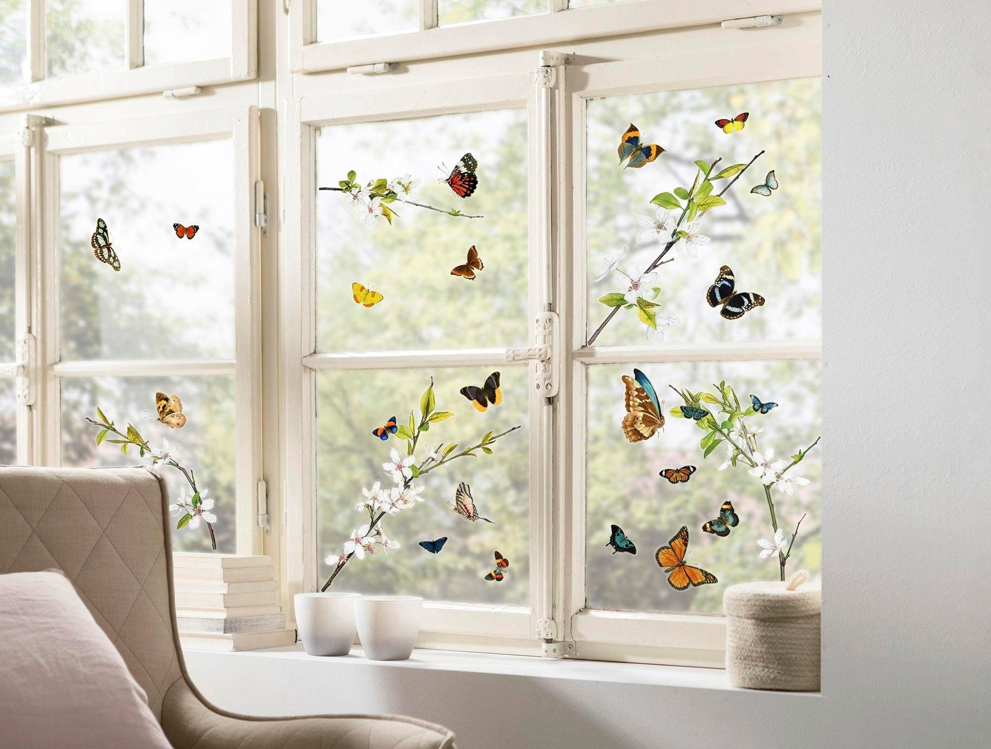 Komar Fensterbild Schmetterlinge, 31x31 cm, selbsthaftend günstig online kaufen