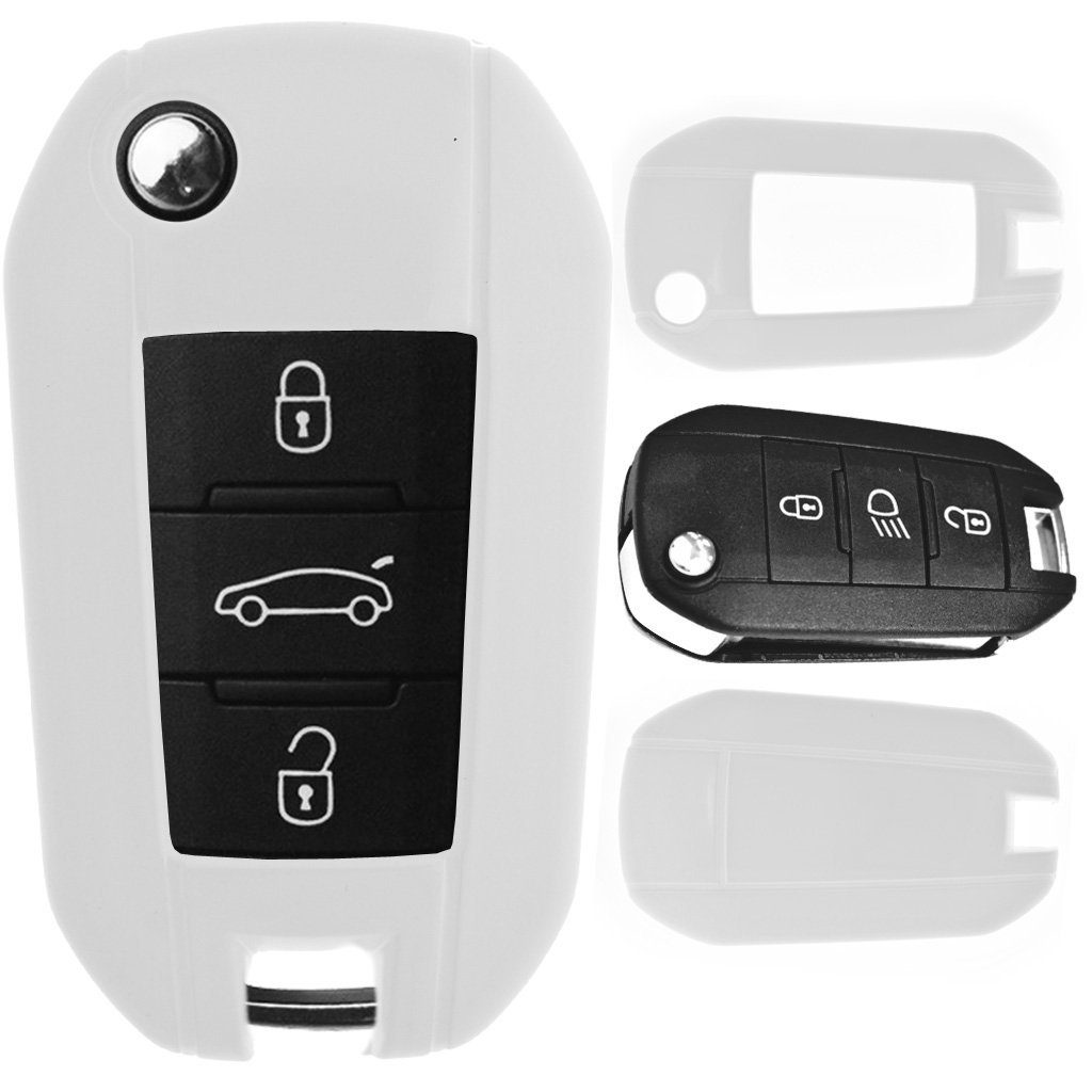 mt-key Schlüsseltasche Autoschlüssel Hardcover Schutzhülle Weiß, günstig online kaufen