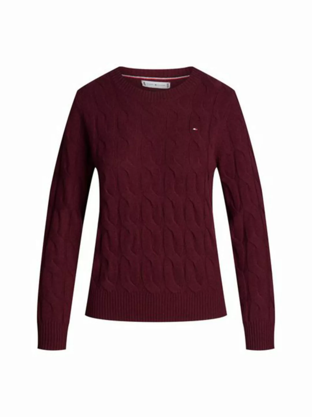 Tommy Hilfiger Strickpullover SOFT WOOL CABLE C-NK mit Zopfmuster, Rundhals günstig online kaufen