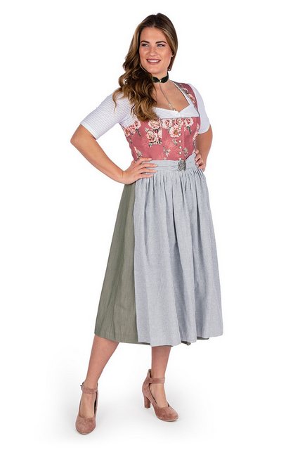 Berwin & Wolff Dirndl Midi Dirndl 2tlg. - HANJA - mauve/geblümt/oliv günstig online kaufen