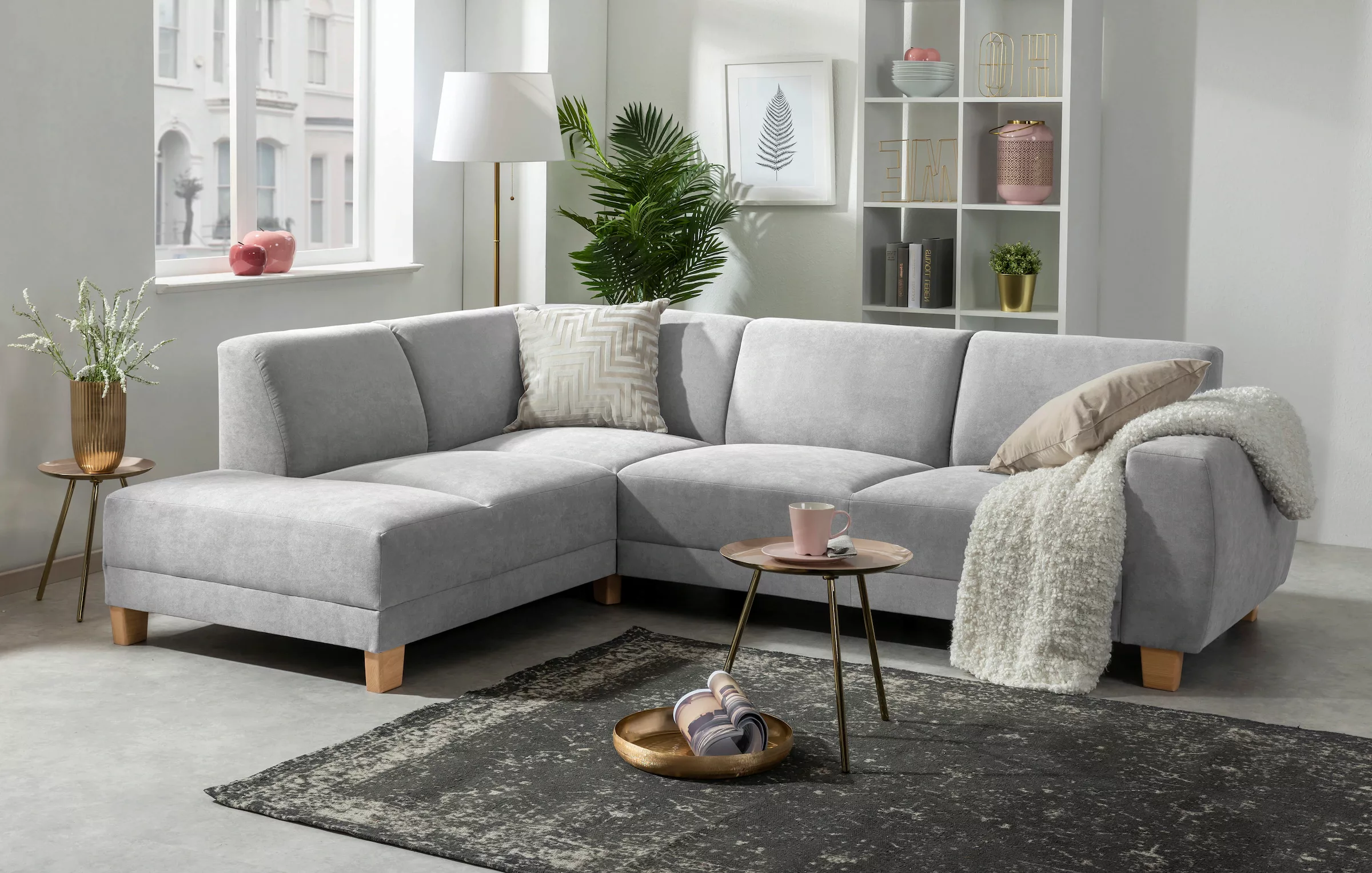 Max Winzer® Ecksofa »Blackpool modern, mittlere Sitzhärte mit hochwertiger günstig online kaufen