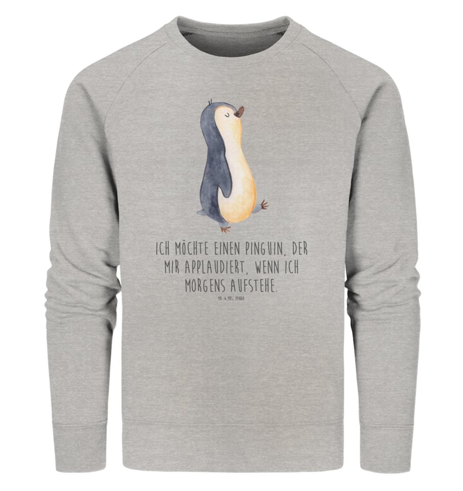 Mr. & Mrs. Panda Longpullover Größe XS Pinguin marschieren - Heather Grey - günstig online kaufen