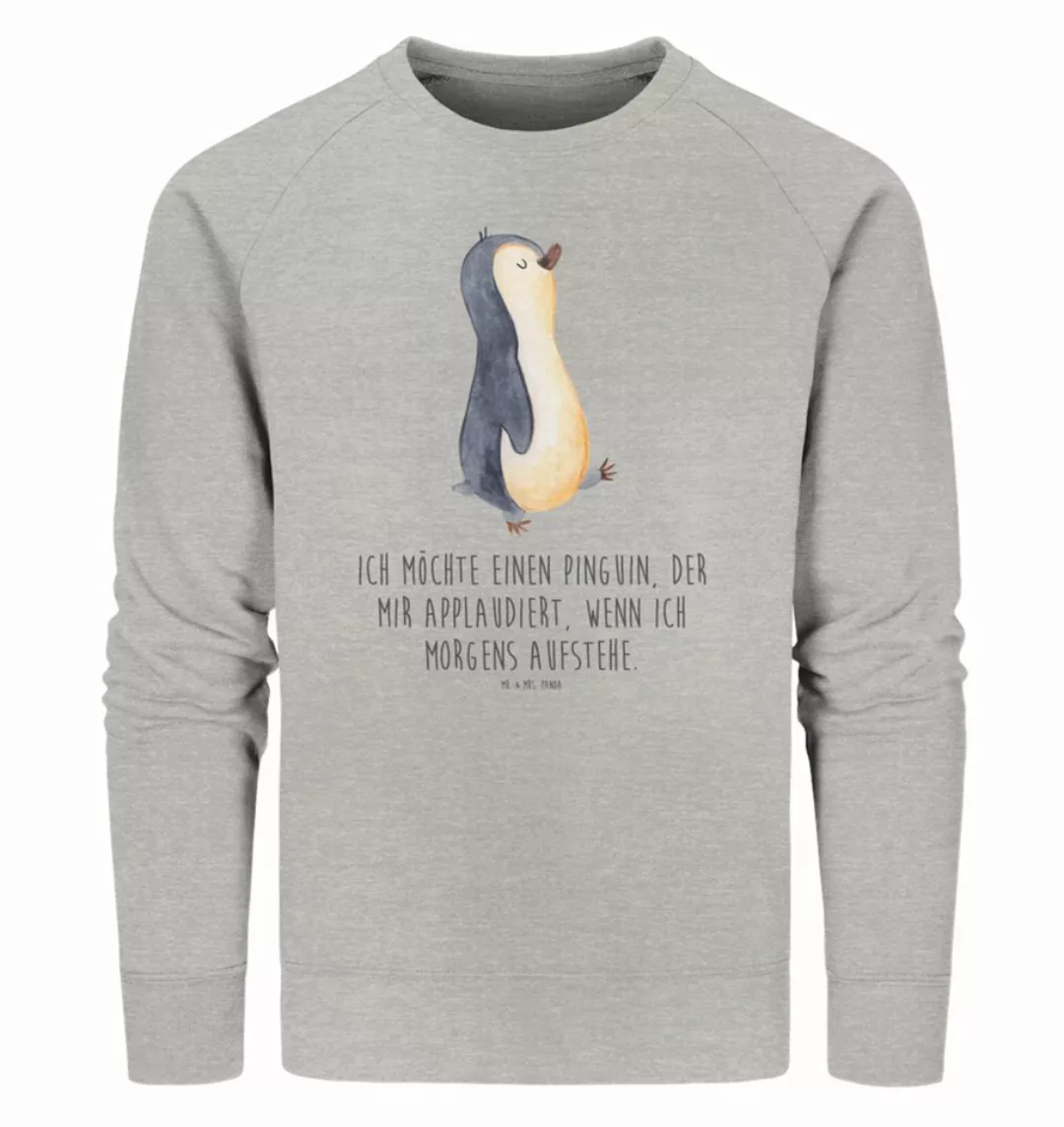 Mr. & Mrs. Panda Longpullover Pinguin marschieren Größe XL - Heather Grey - günstig online kaufen