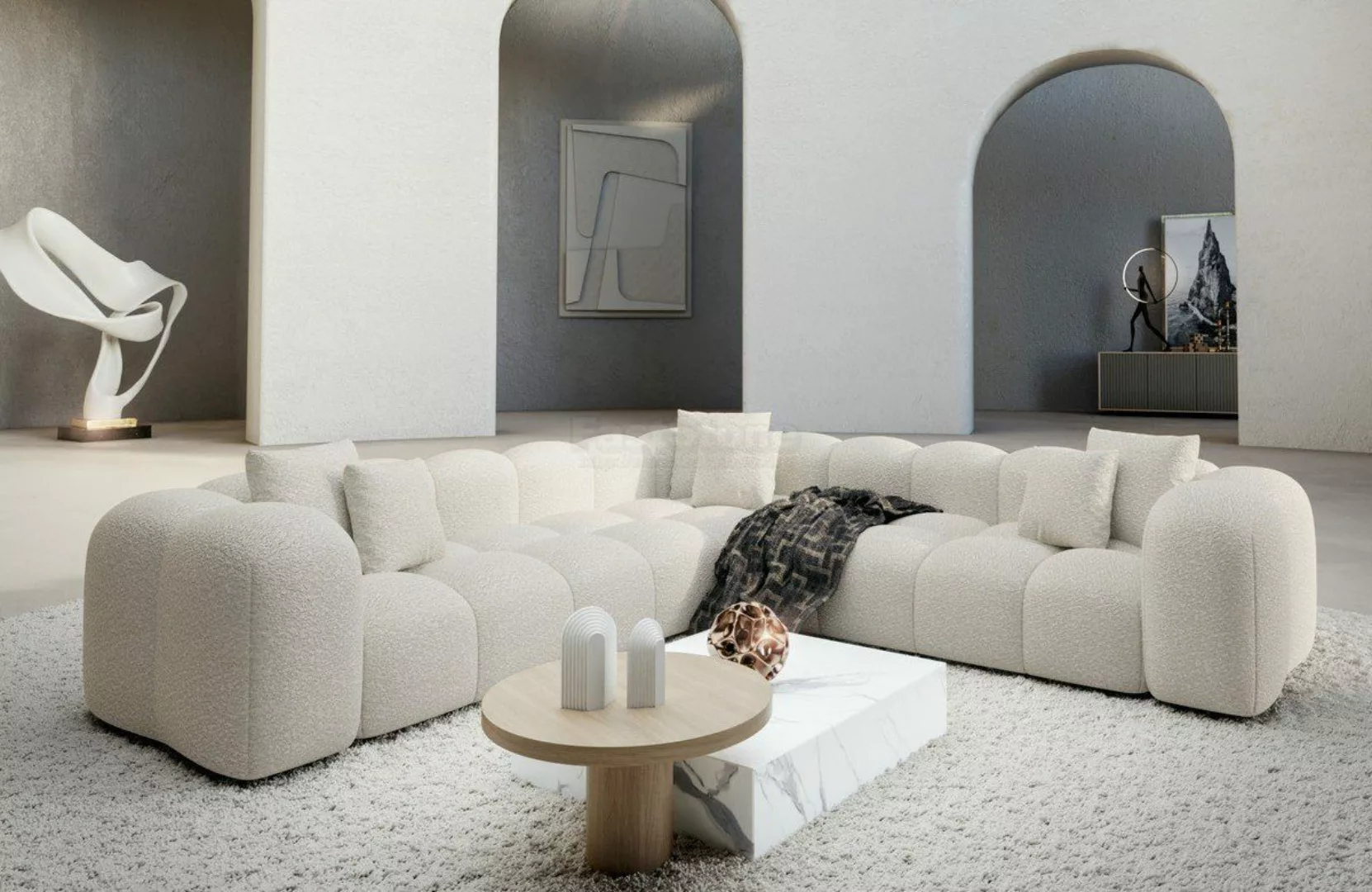 Sofa Dreams Ecksofa Modern Stoff Strukturtstoff günstig online kaufen