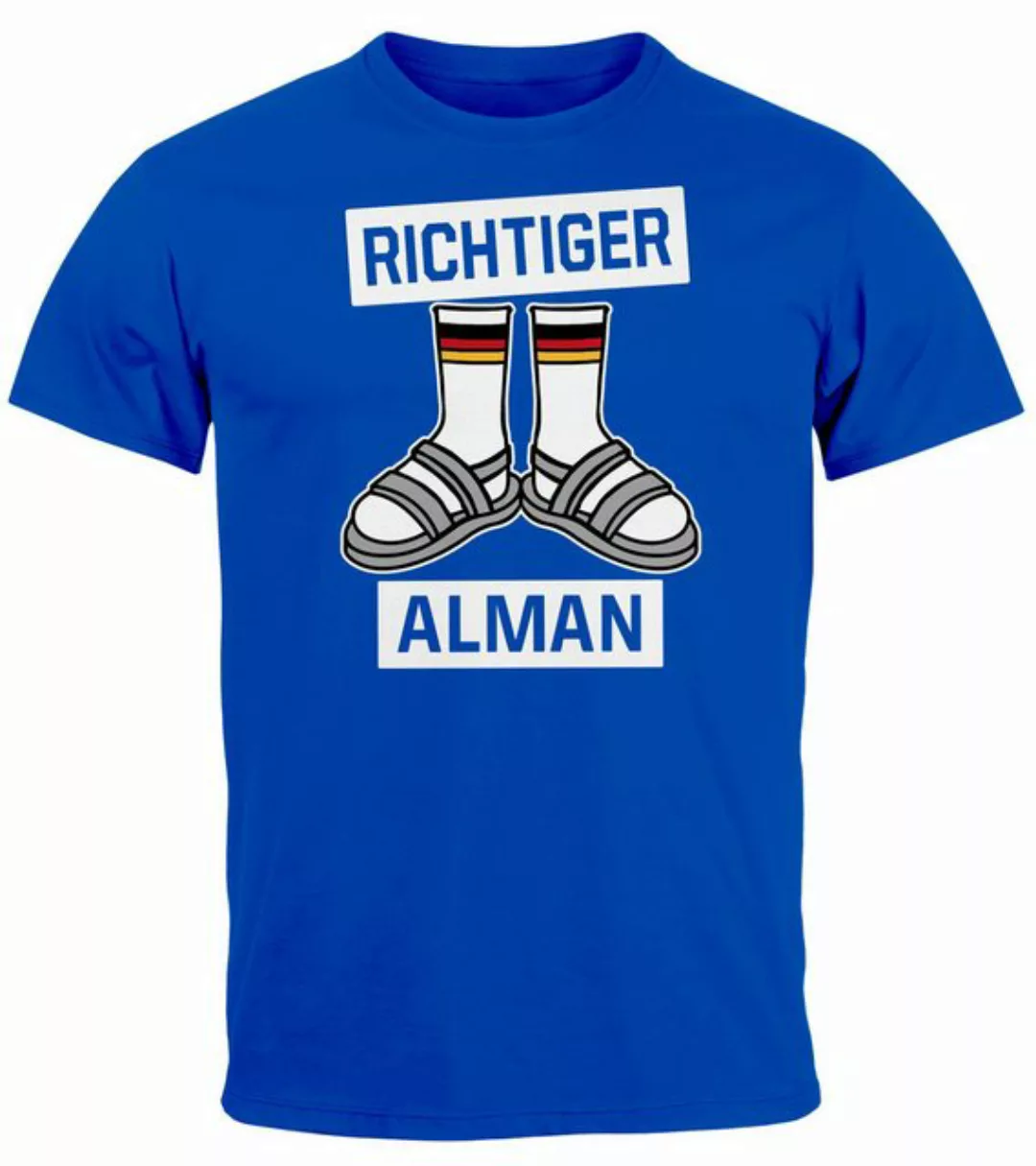 MoonWorks Print-Shirt Herren T-Shirt Richtiger Alman Meme Witz Deutscher De günstig online kaufen