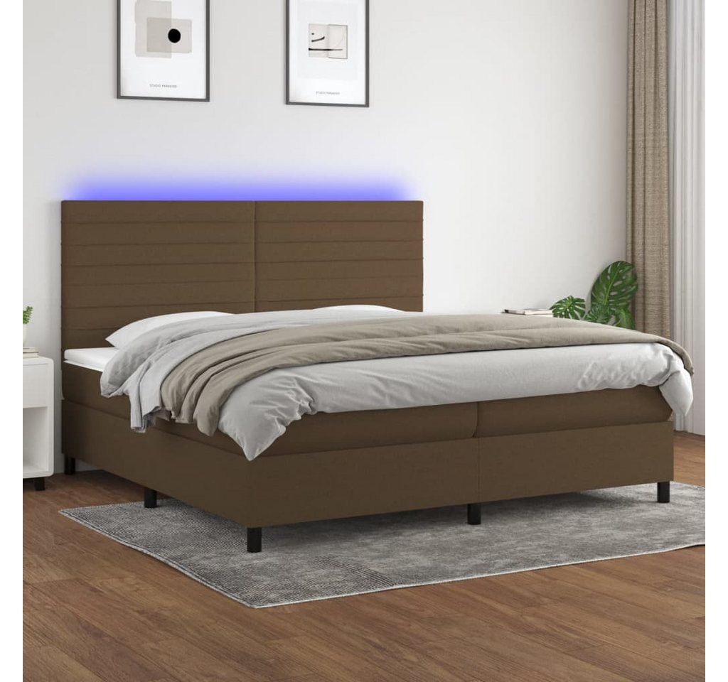 vidaXL Boxspringbett Bett Boxspringbett mit Matratze & LED Stoff (200 x 200 günstig online kaufen