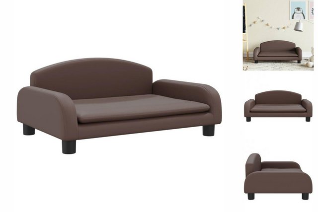 vidaXL Kindersofa Kindersofa Braun 70x45x30 cm Kunstleder Kindercouch Kinde günstig online kaufen