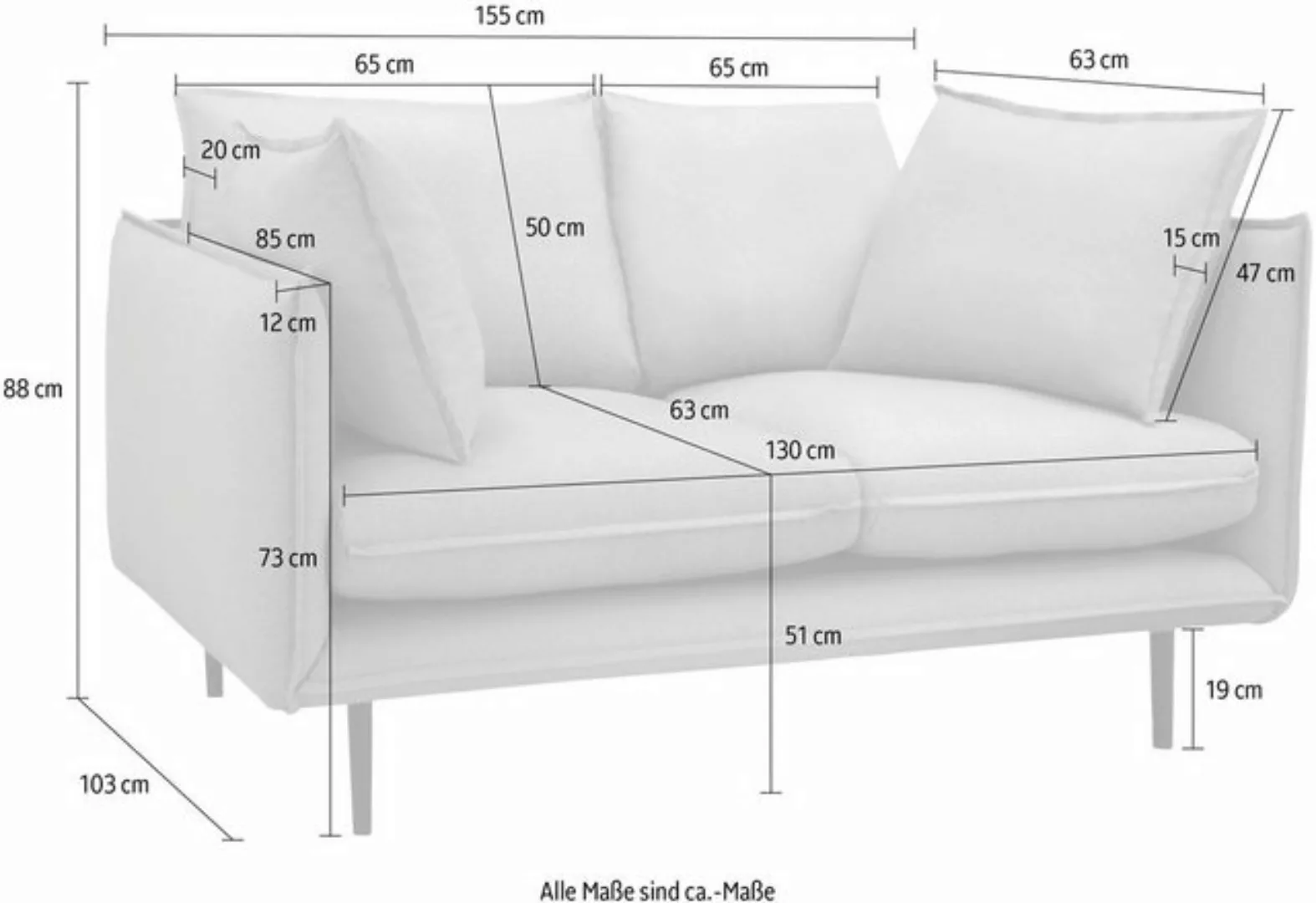 INOSIGN 2-Sitzer "Somba", mit dickem Keder und eleganter Optik günstig online kaufen