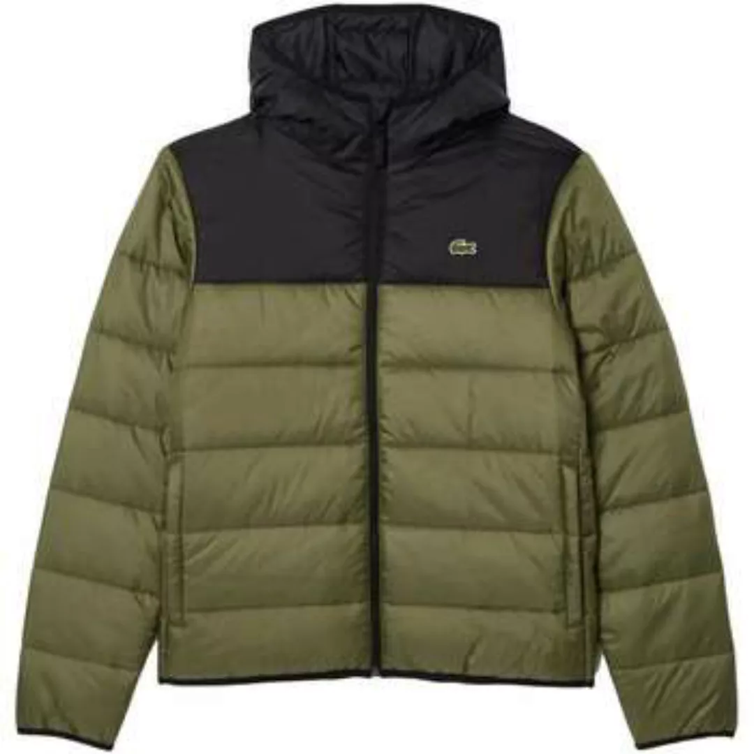 Lacoste  Herren-Jacke Colour Block Quilted Puffer Jacket Khaki/Black günstig online kaufen