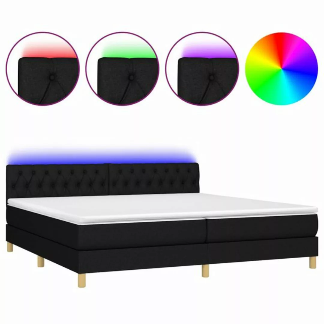 vidaXL Boxspringbett Bett Boxspringbett komplett mit Matratze & LED Stoff ( günstig online kaufen