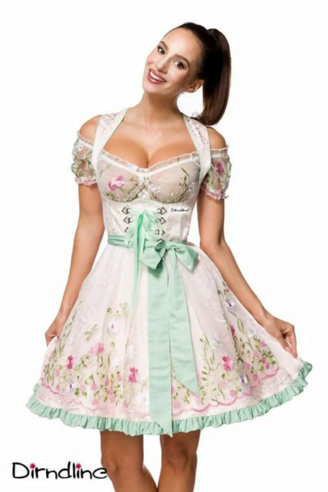 Dirndline Dirndl Oktoberfest Kleid Dirndl Tracht Wiesn Wasn Rüschen Spitze günstig online kaufen