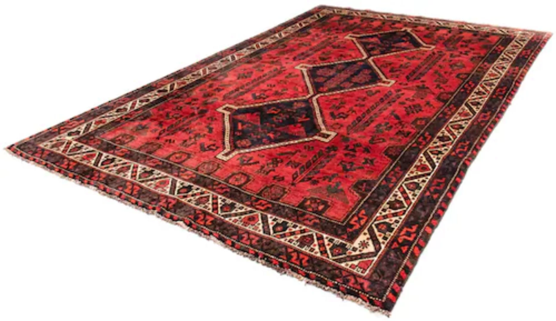 morgenland Wollteppich »Shiraz Medaillon Rosso 318 x 206 cm«, rechteckig, U günstig online kaufen