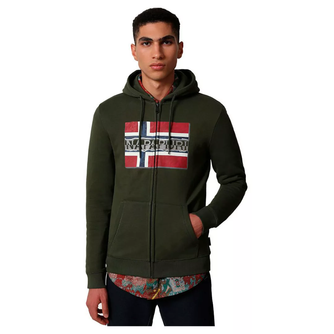 Napapijri Bench Fzh Sweatshirt Mit Reißverschluss M Green Depths günstig online kaufen