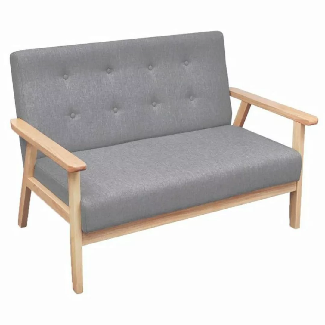 2-sitzer-sofa Stoff Hellgrau günstig online kaufen