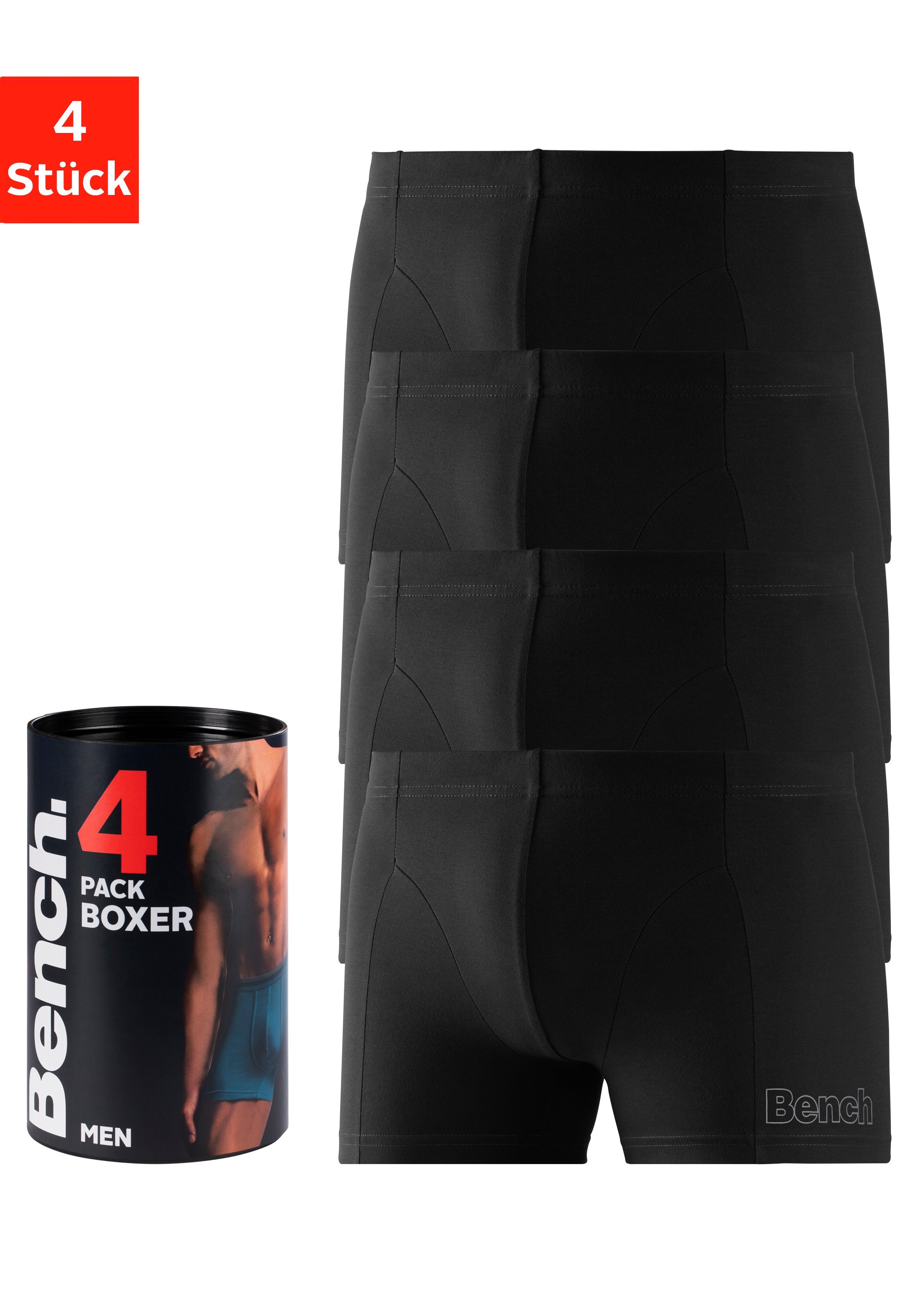 Bench. Boxer "Boxershorts für Herren", (Dose, 4 St.), Unterhosen in der Dos günstig online kaufen