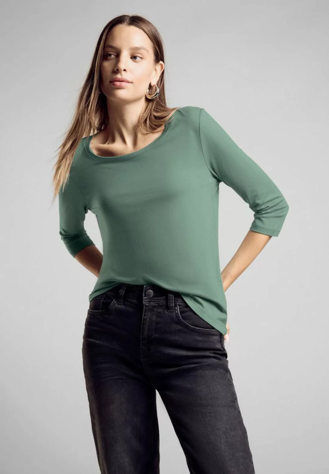 STREET ONE 3/4-Arm-Shirt im soften Baumwoll-Mix günstig online kaufen