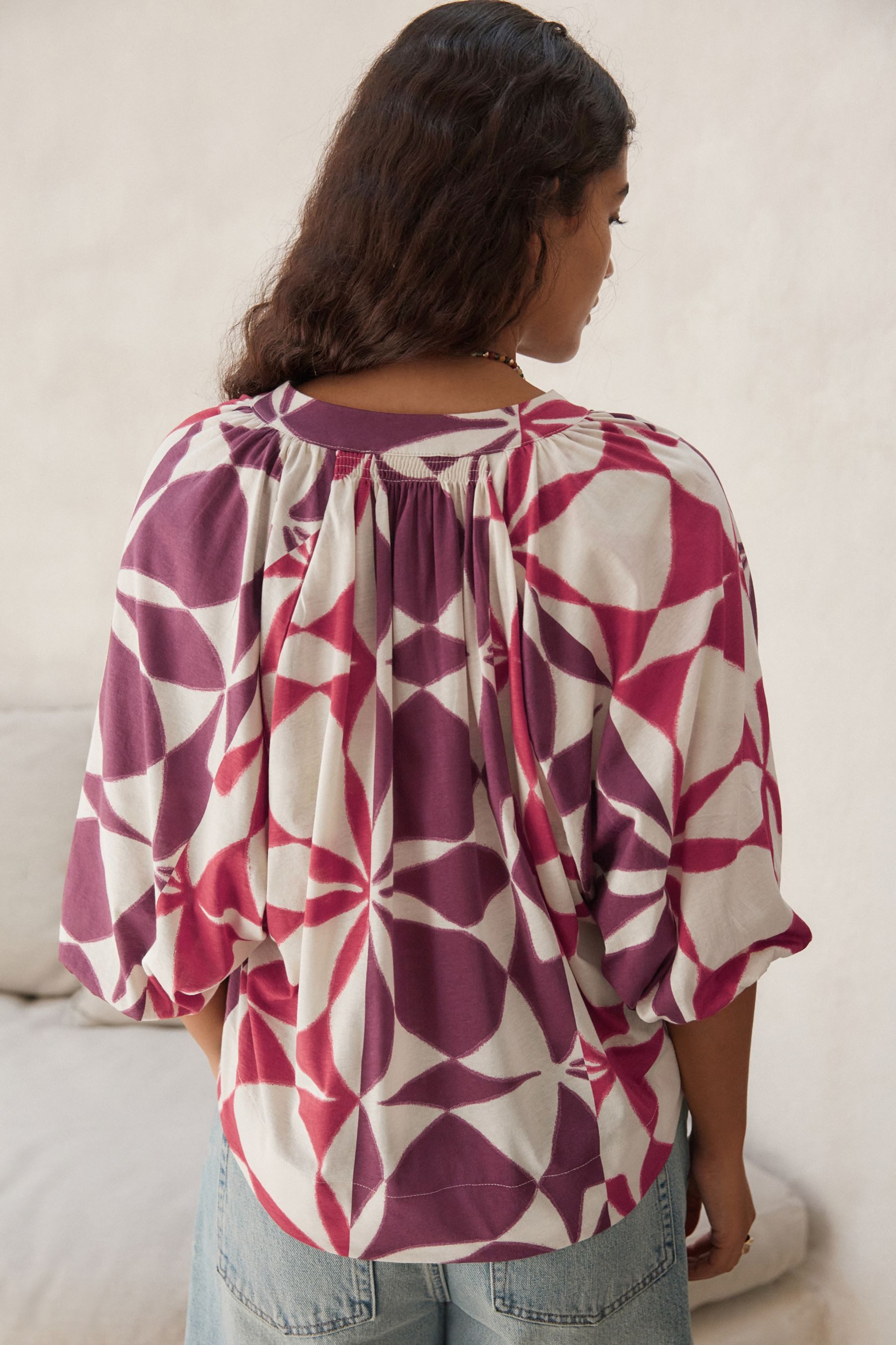 Next Shirtbluse Bluse mit V-Ausschnitt und günstig online kaufen