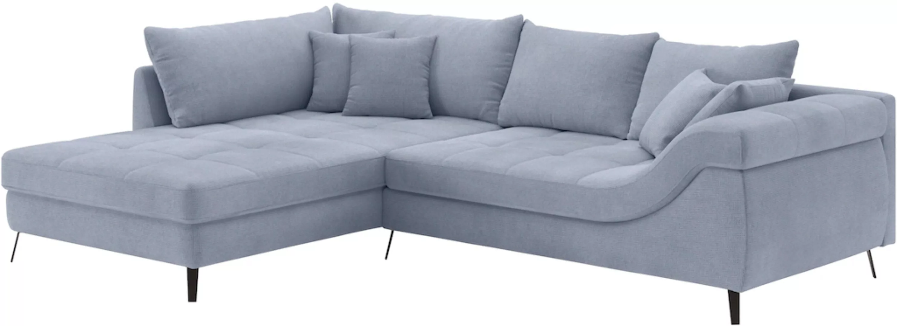 Mr. Couch Ecksofa "Portofino L-Form", 4 Bezugsqualitäten, 13,5 cm hohe Meta günstig online kaufen