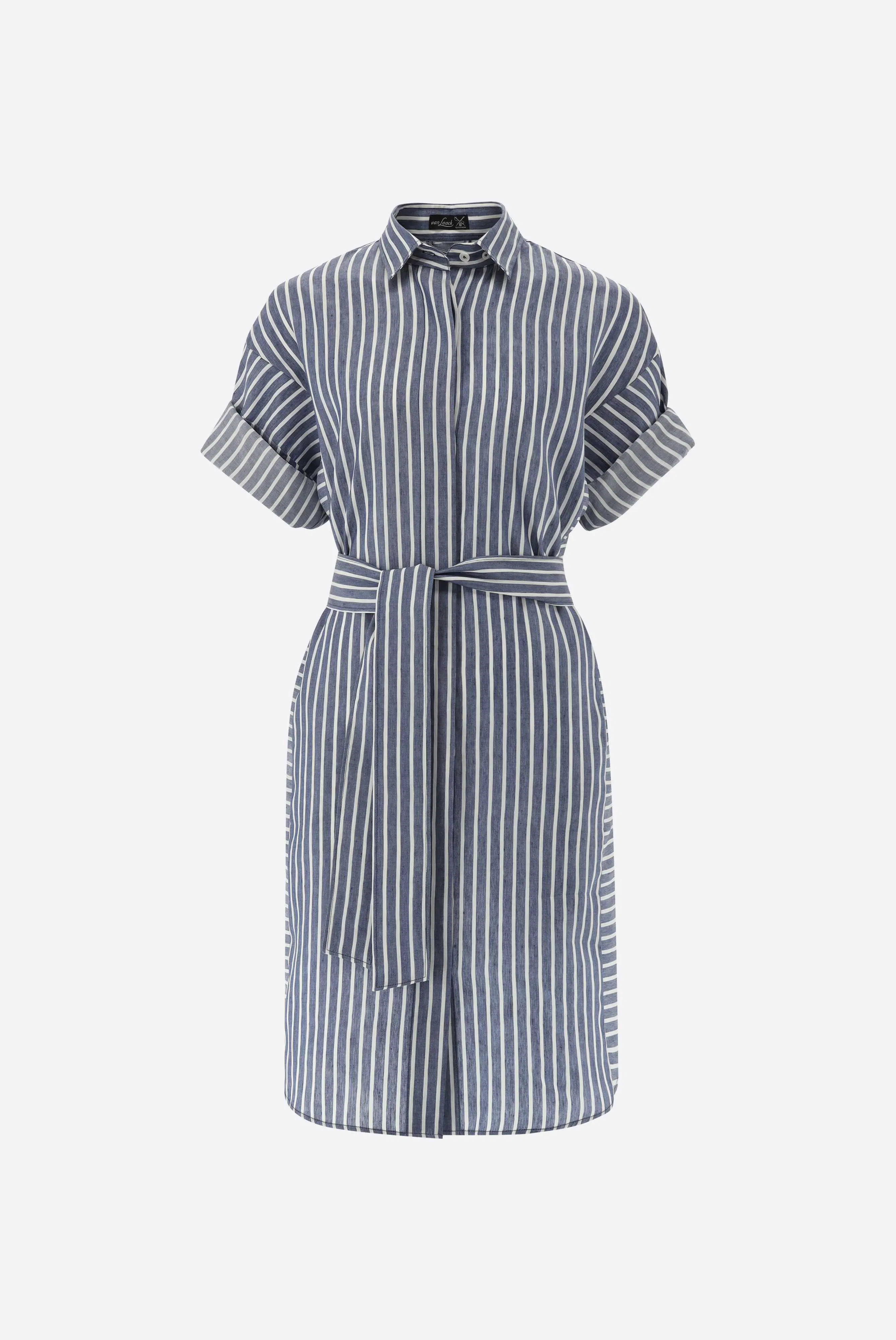 Hemdblusenkleid mit Bindegürtel günstig online kaufen