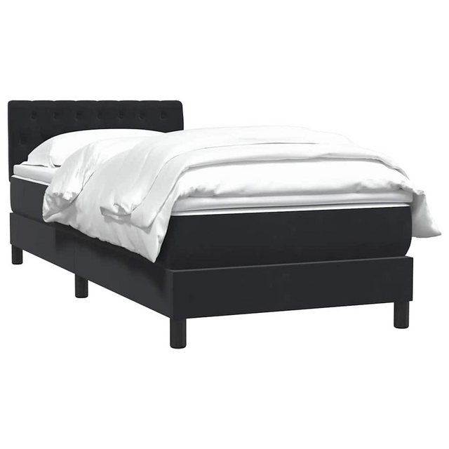 vidaXL Bett Boxspringbett mit Matratze Schwarz 100x210 cm Samt günstig online kaufen