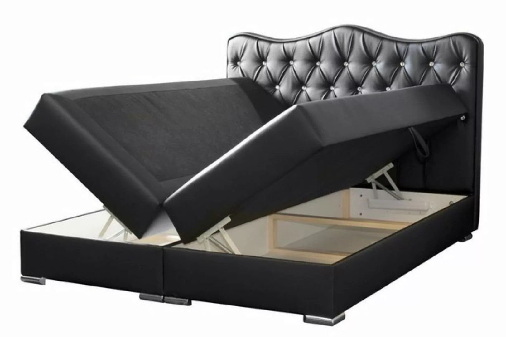 Fun Möbel Boxspringbett Boxspringbett Schlafzimmerbett SULTAN in Kunstleder günstig online kaufen