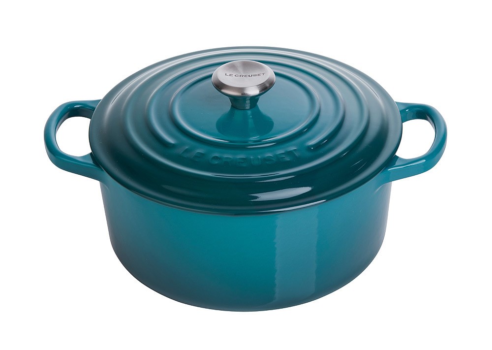 Le Creuset Bräter Signature Rund Gusseisen Deep Teal 24cm günstig online kaufen