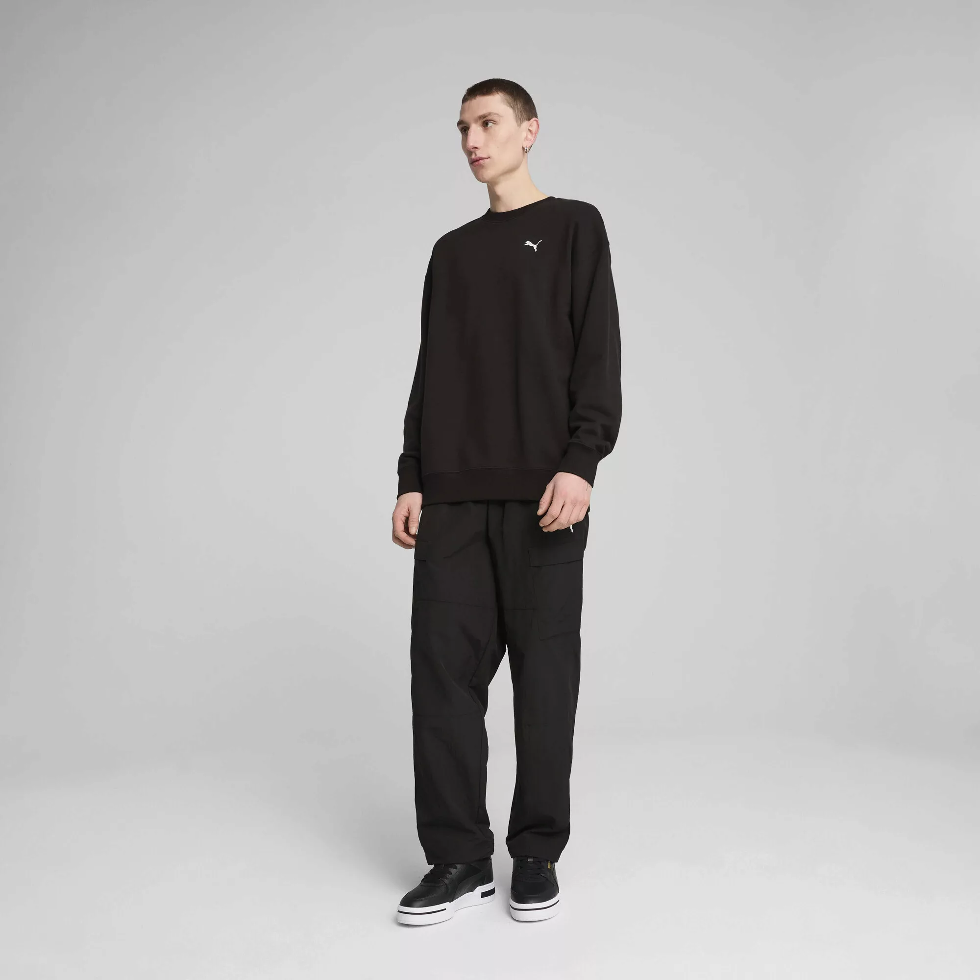 PUMA Sweatshirt "WARDROBE ESS Relaxed Rundhalsshirt Herren" günstig online kaufen