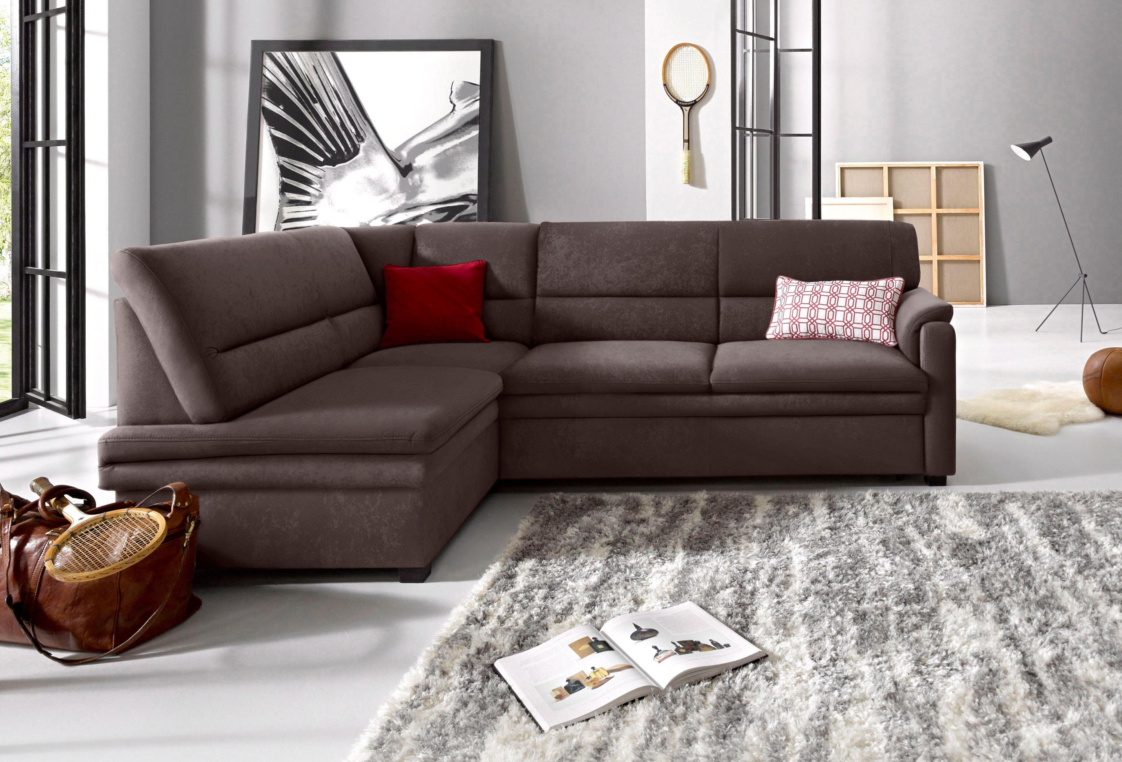 sit&more Ecksofa Pisa L-Form, mit Federkern, günstig online kaufen