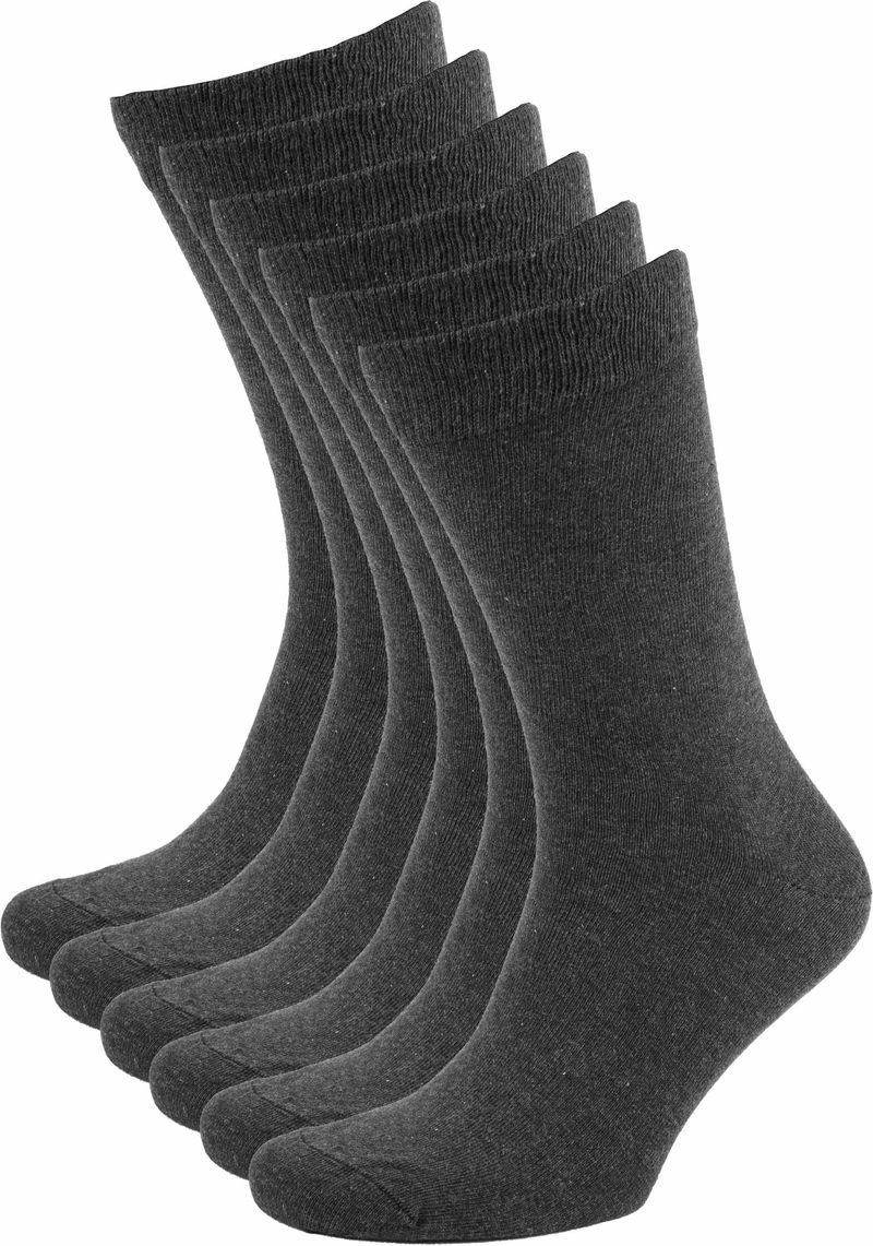 Suitable Bio-Baumwolle Socken Dunkelgrau 6-Pack - Größe 42-46 günstig online kaufen